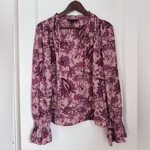 I.N.C. International Concepts Floral Pink Blouse. Medium